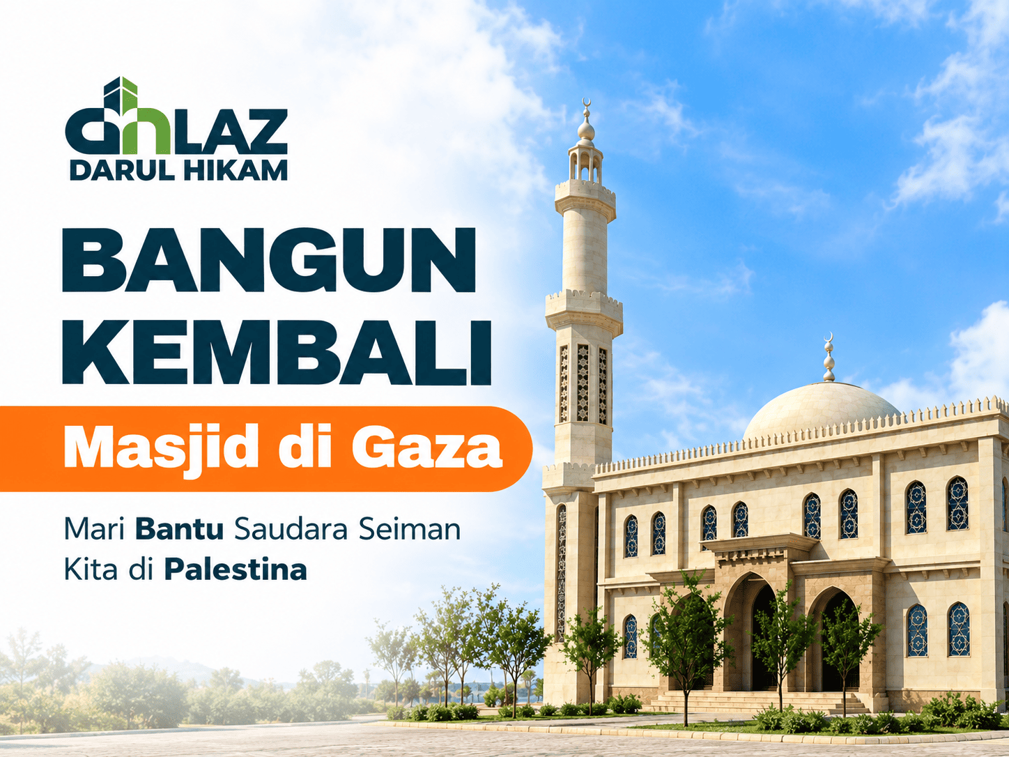 Sedekah Pembangunan Kembali Masjid di Gaza