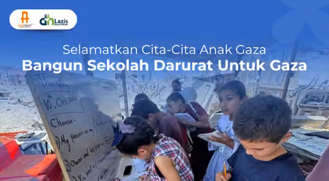 Bangun Sekolah Darurat Untuk Gaza